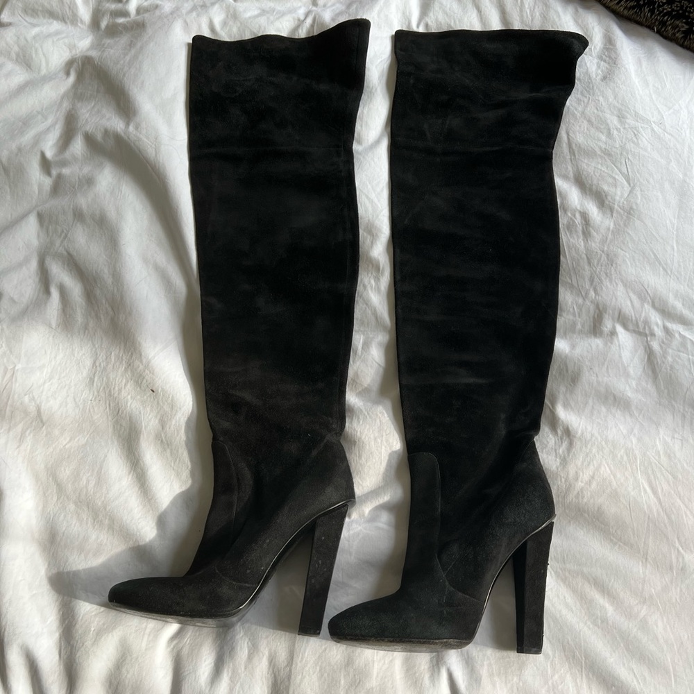 Jimmy Choo over the knee boots black size 8 - Picture 2 of 4